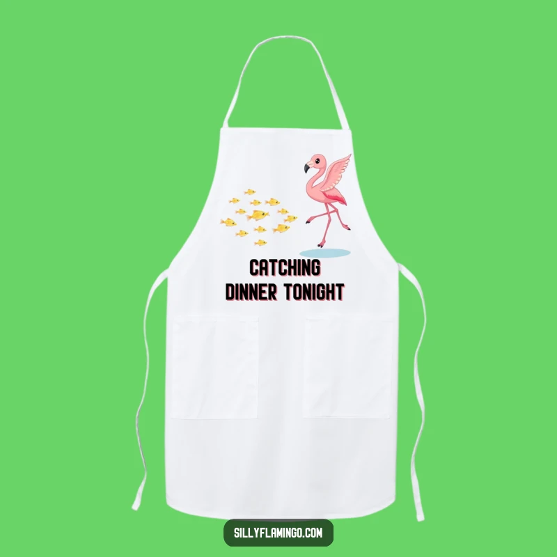 Funny Flamingo Chef Apron - Cook with Aquatic Flair, Perfect Kitchen Gift!