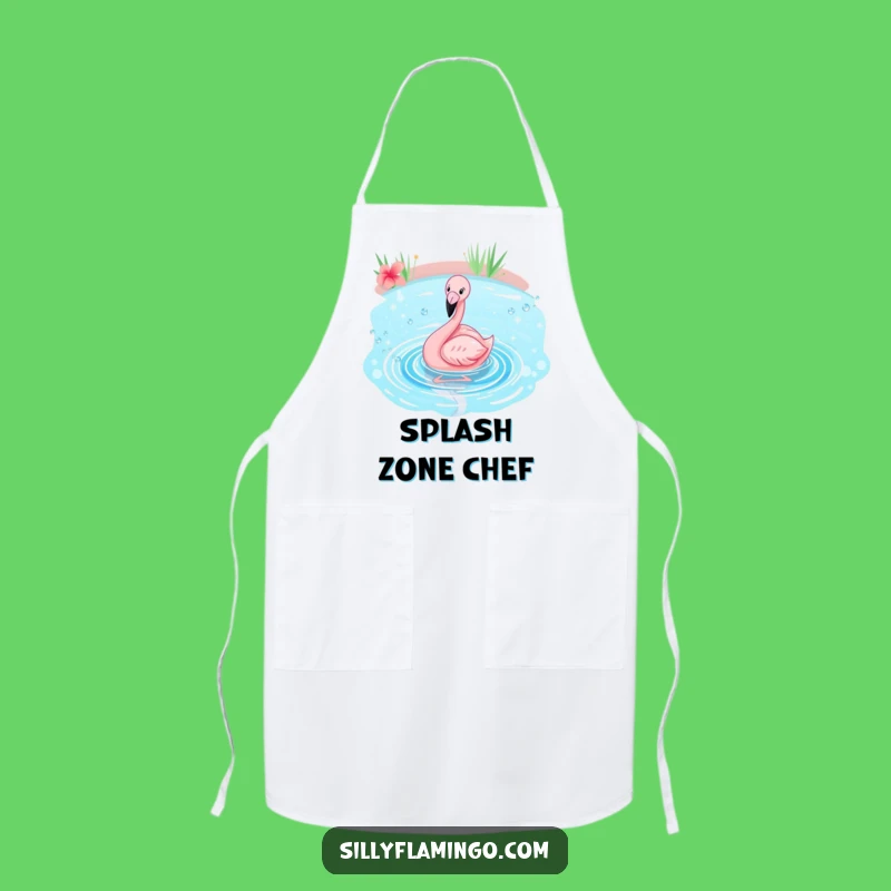 Funny Flamingo Apron: Kitchen Fun with a Splashing Bird, Hilarious Chef Gift