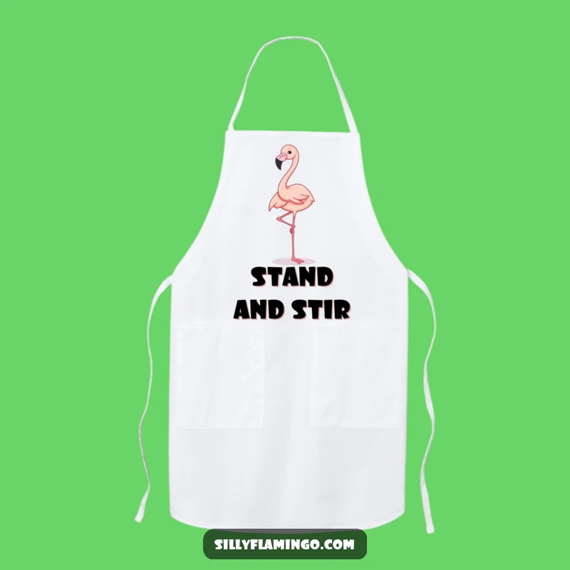 Funny Flamingo Balancing Apron: Cook with Poise and Playfulness