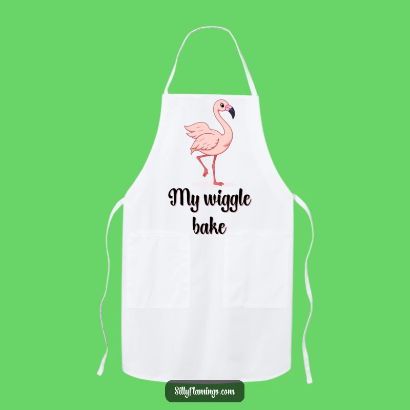 Funny Flamingo Apron - Silly Wiggle Dance, Joyful Kitchen Gift, Bird Lover