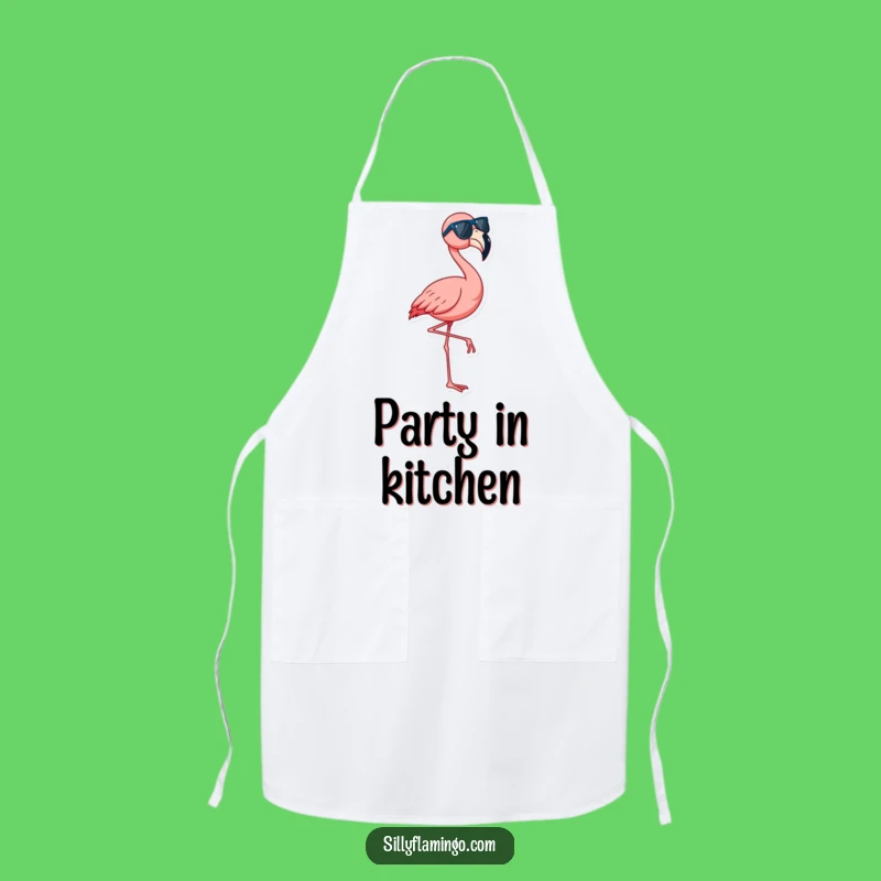Funny Flamingo Apron: Dancing Chef, Hilarious Kitchen Wear for Fun Cooking