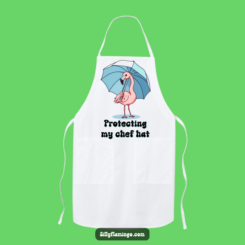 Funny Kawaii Flamingo Apron - Comical Kitchen Wear for Bird Lovers