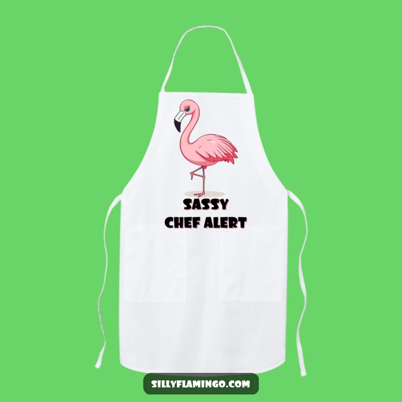 Funny Flamingo Sassy Apron: Confident Kitchen Style, Perfect Funny Gift