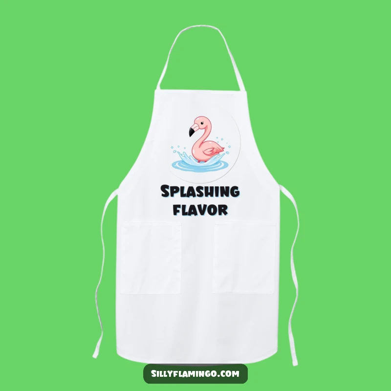 Funny Flamingo Splash Apron: Hilarious Tropical Kitchen Wear for Fun Cooks