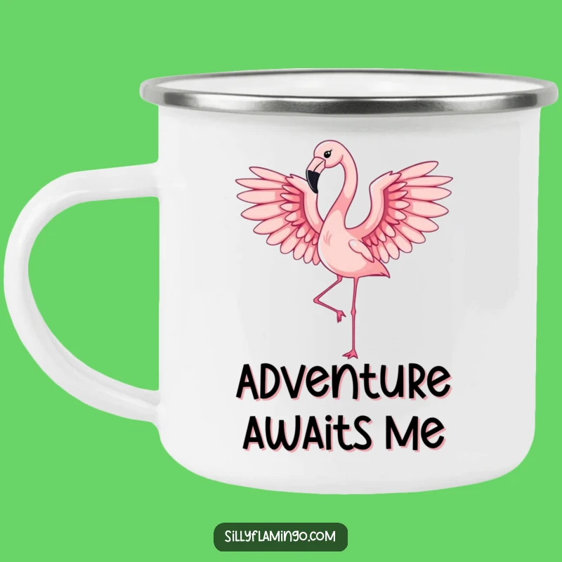 Funny Flamingo Wings Camping Mug: Elegant Sips on the Go