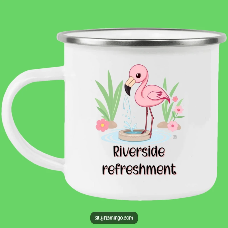 Funny Flamingo Water Spray Camping Mug: Adventure with Playful Splashes