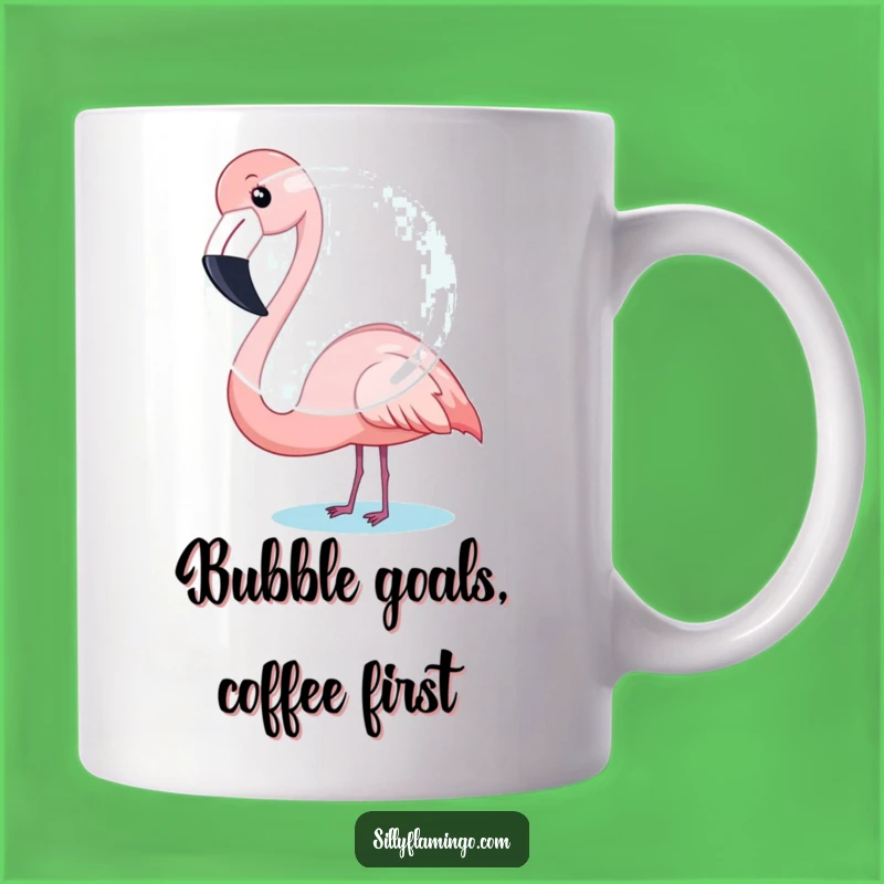 Funny Flamingo Bubble Mug: Blowing Big, Hilarious Attempt, Perfect Gift