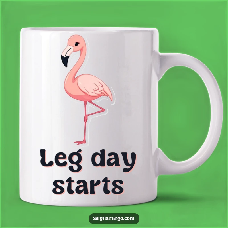 Funny Flamingo Mug: Graceful Leg Extension, Perfect Bird Lover Gift