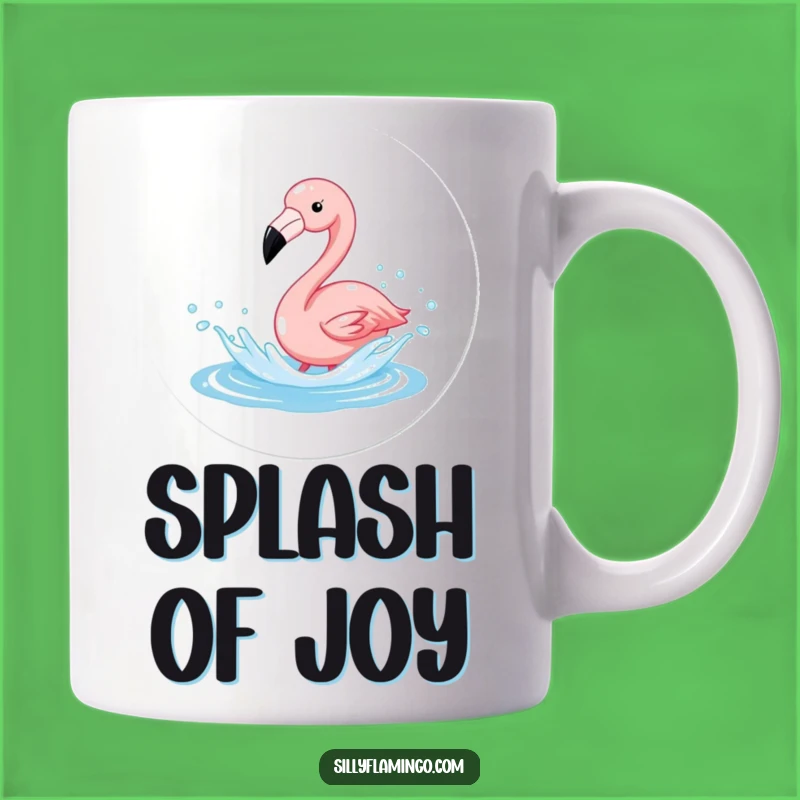 Funny Flamingo Splashing Mug: Hilarious Tropical Fun Gift for Joyful Sips