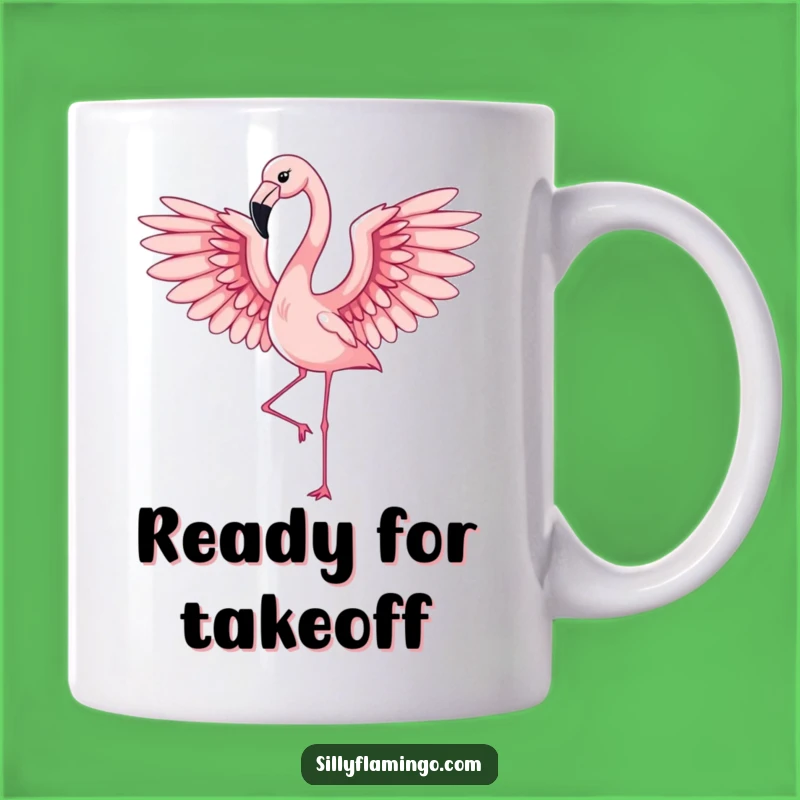 Funny Flamingo Wings Mug: Elegant Flight for Your Morning Coffee