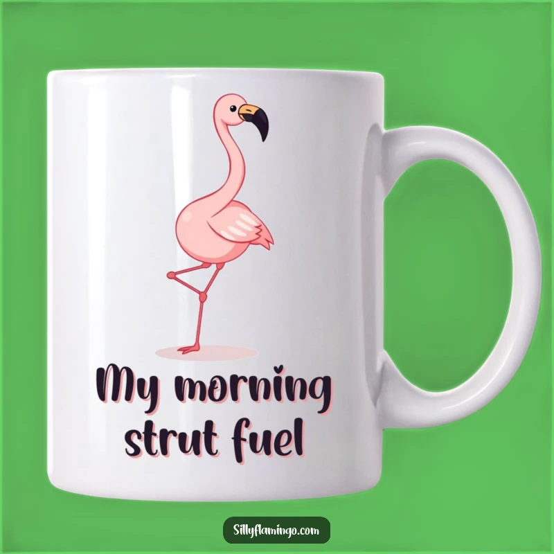 Funny Flamingo Dance Mug: Joyful Squawk Kicking Legs Flamingo Gift