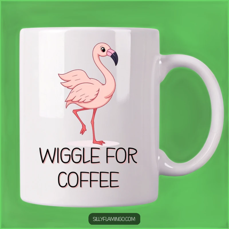 Funny Flamingo Mug - Silly Wiggle Dance, Joyful Bird Lover Gift, Fun Drinkware