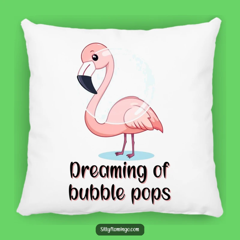 Funny Flamingo Bubble Pillow: Cozy Ambition, Large Bubble, Gift