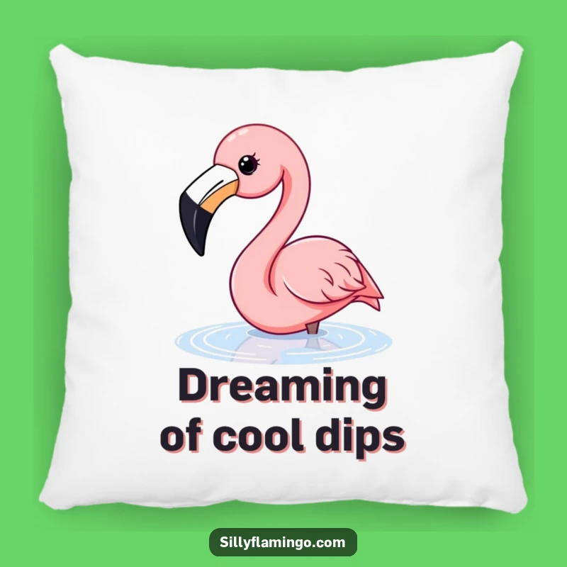 Funny Flamingo Water Dip Pillow: Cozy Happy Beak Flamingo Cushion