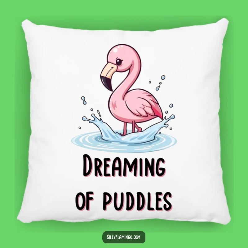 Funny Kawaii Flamingo Splashing Water Pillow - Cozy & Hilarious Accent