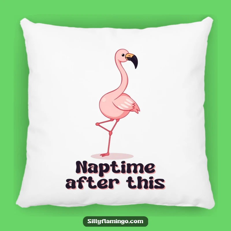 Funny Flamingo Dance Pillow: Cozy Squawking Flamingo Kicking Legs Cushion