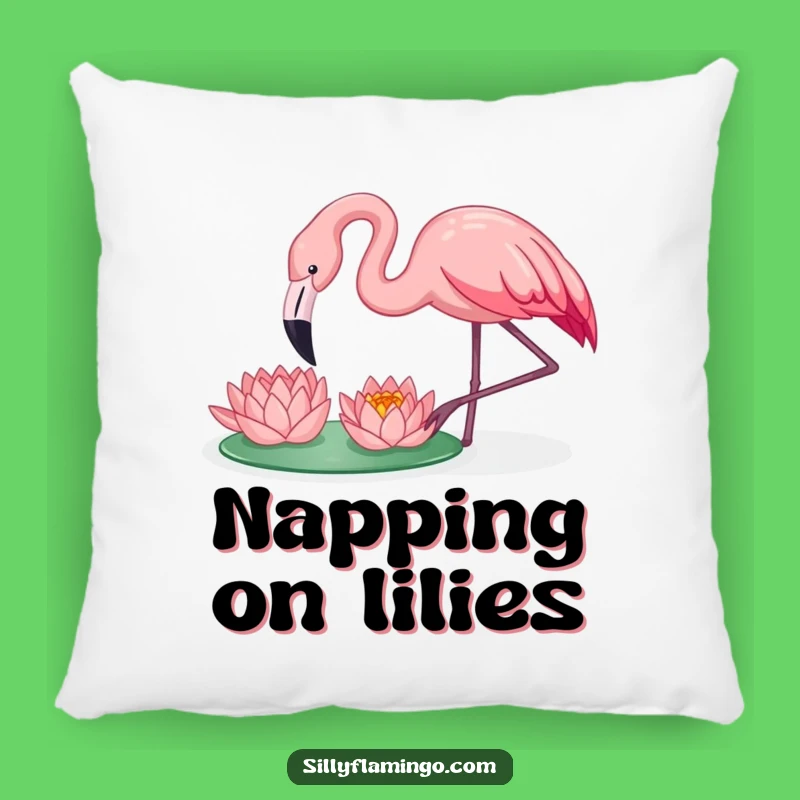Funny Flamingo Lily Pillow: Cozy Comfort with Nature's Charm