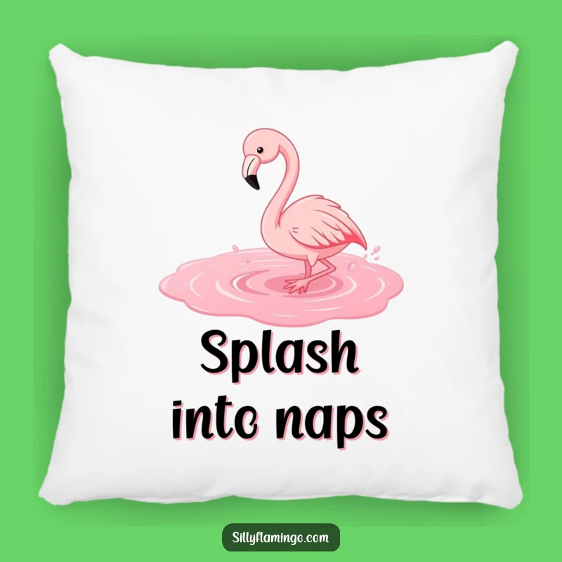Funny Flamingo Splash Pillow: Playful Comfort, Whimsical Funny Gift