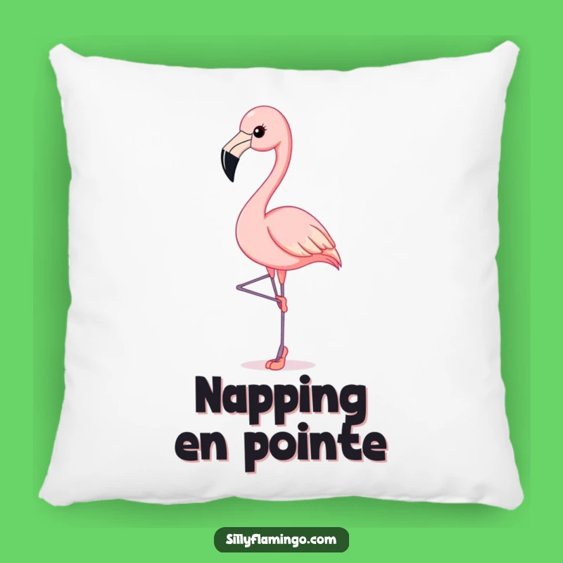 Funny Flamingo Ballet Slippers Pillow: Soft Comfort with a Graceful Twist