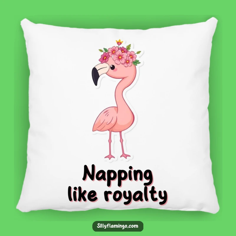 Cozy Funny Flamingo Pillow - Snuggle Up with Regal Flair, Perfect Accent Gift!