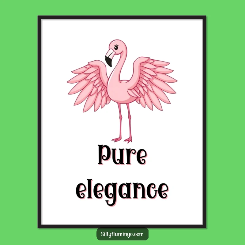 Funny Flamingo Wings Digital Art: Elegant Decor, Instant Funny Gift