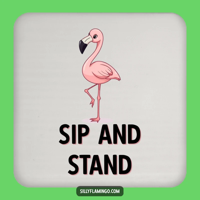 Funny Flamingo Coaster: Balancing Act, Tropical Protection Gift!
