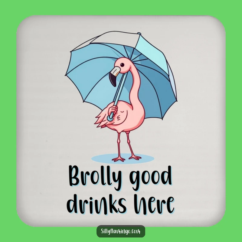 Funny Kawaii Flamingo Coasters - Protect Surfaces with Cute Humor