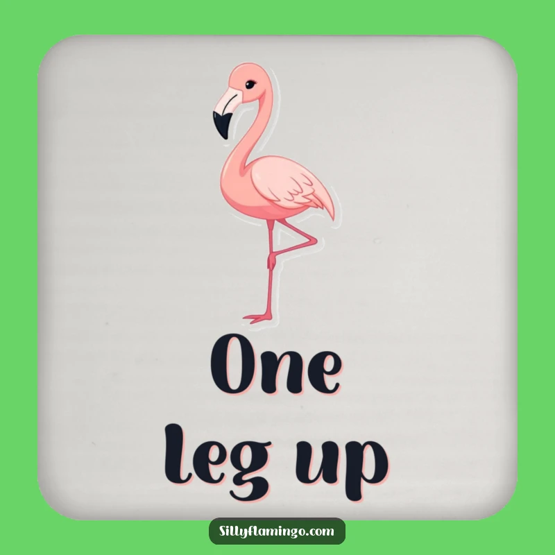 Funny Flamingo Coaster Set: Graceful Pose, Perfect Whimsical Protection
