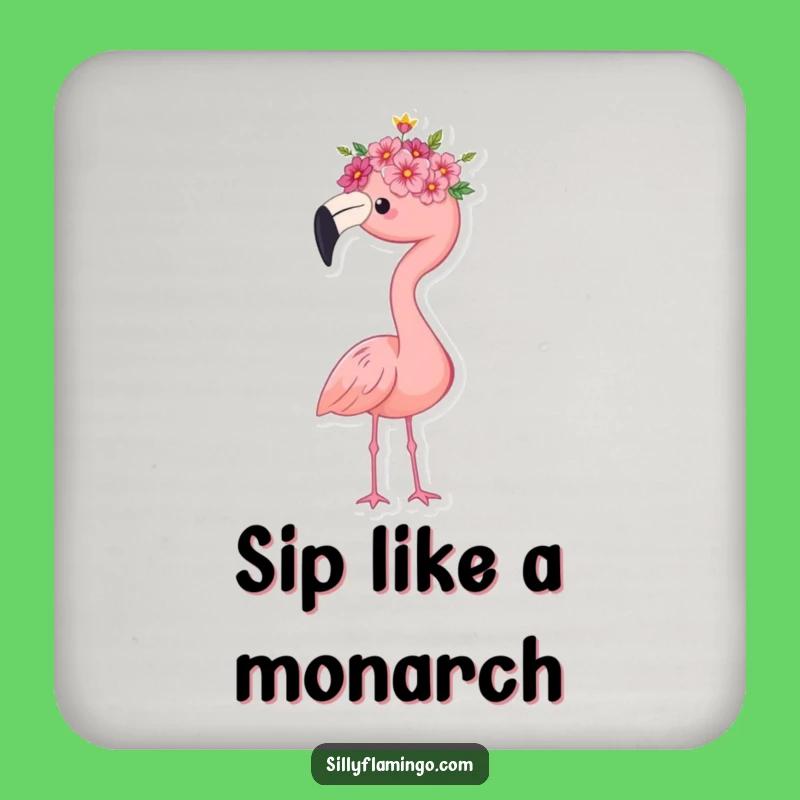 Funny Flamingo Coaster - Protect Surfaces with Regal Charm, Perfect Gift Set!