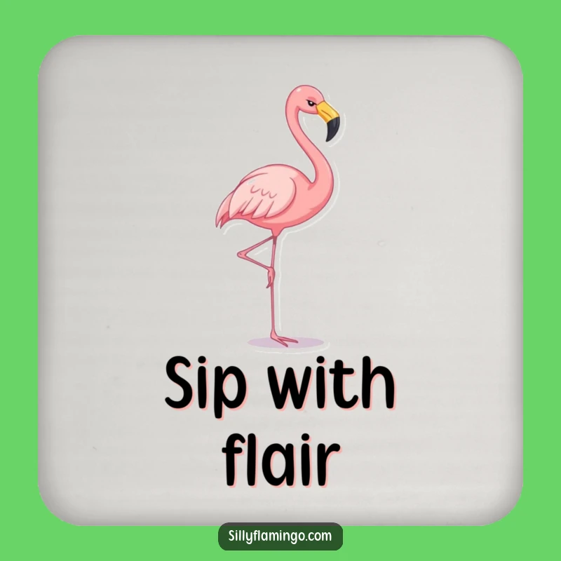 Funny Flamingo Drink Stand Coaster: Hilarious Gift for Bird Lovers!