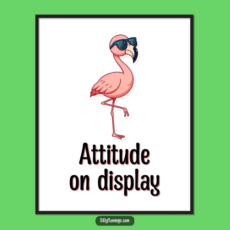Funny Flamingo Poster: Dancing Diva, Hilarious Wall Art for a Cheerful Space
