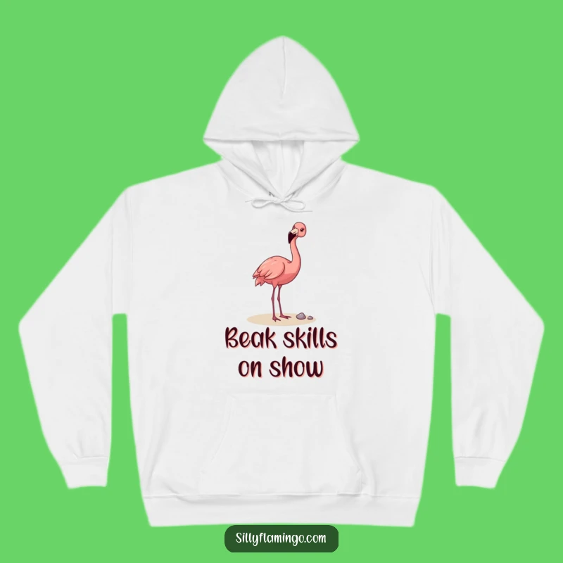 Cozy Funny Flamingo Pebble Toss Hoodie: Stay Warm and Cheerful, Great Funny Gift