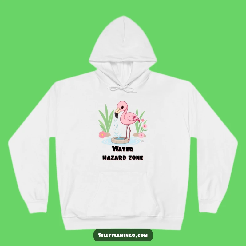 Cozy Funny Flamingo Water Spray Hoodie: Warmth and Playful Charm