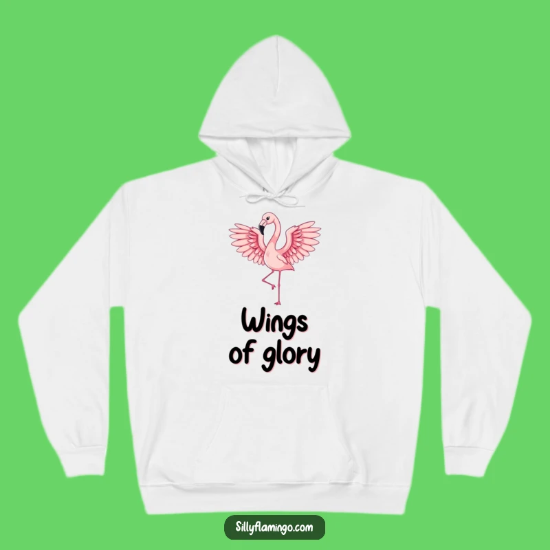 Cozy Funny Flamingo Wings Hoodie: Warmth for Elegant Flyers