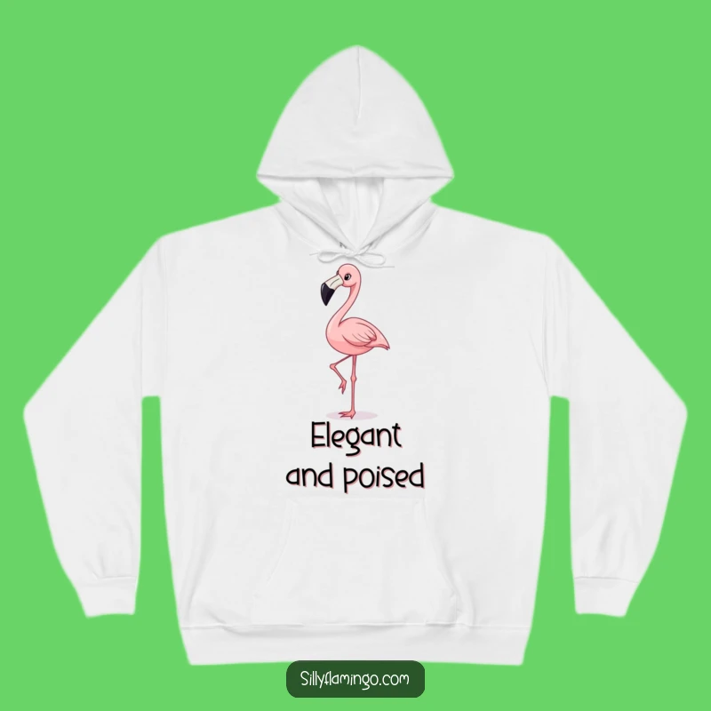 Cozy Funny Flamingo Hoodie: One-Legged Style, Warm Tropical Gift!