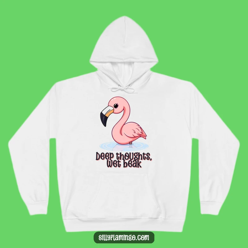Funny Flamingo Water Dip Hoodie: Cozy Happy Beak Flamingo Sweatshirt