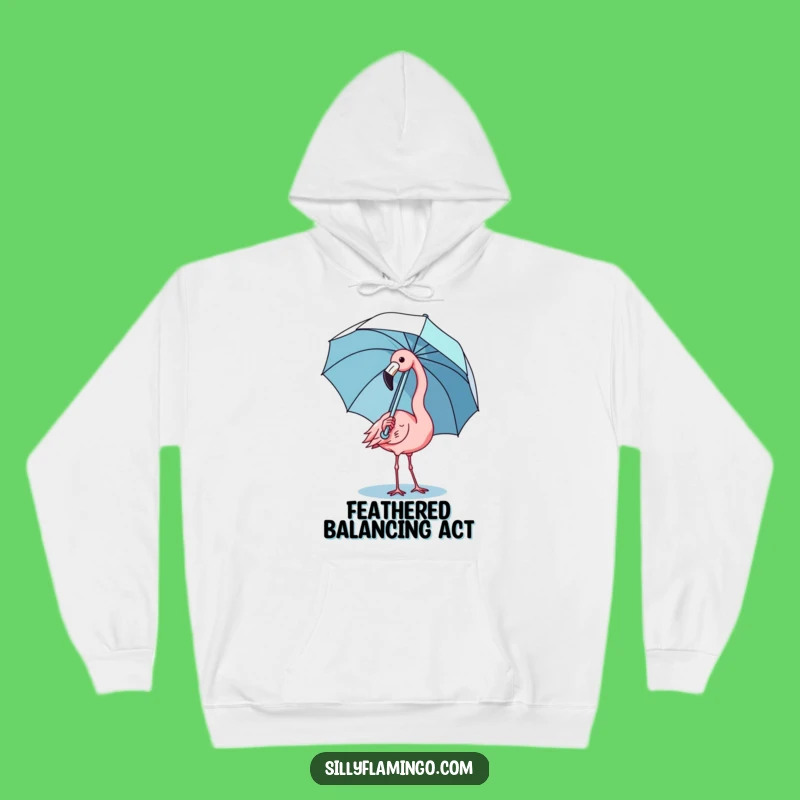 Funny Kawaii Flamingo Umbrella Hoodie - Cozy and Cute Bird Lover Wear