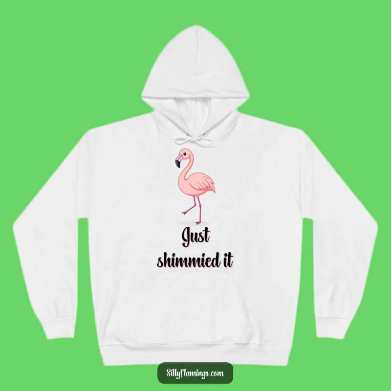 Funny Flamingo Shimmy Hoodie: Cozy Dancing Bird, Hilarious Winter Warmth Gift