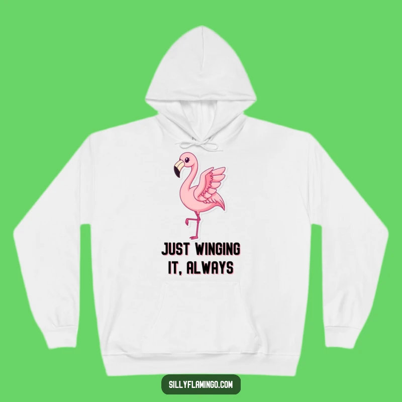 Funny Kawaii Flamingo Hoodie: Cozy Pleased Bird Flap, Ultimate Humorous Gift Apparel