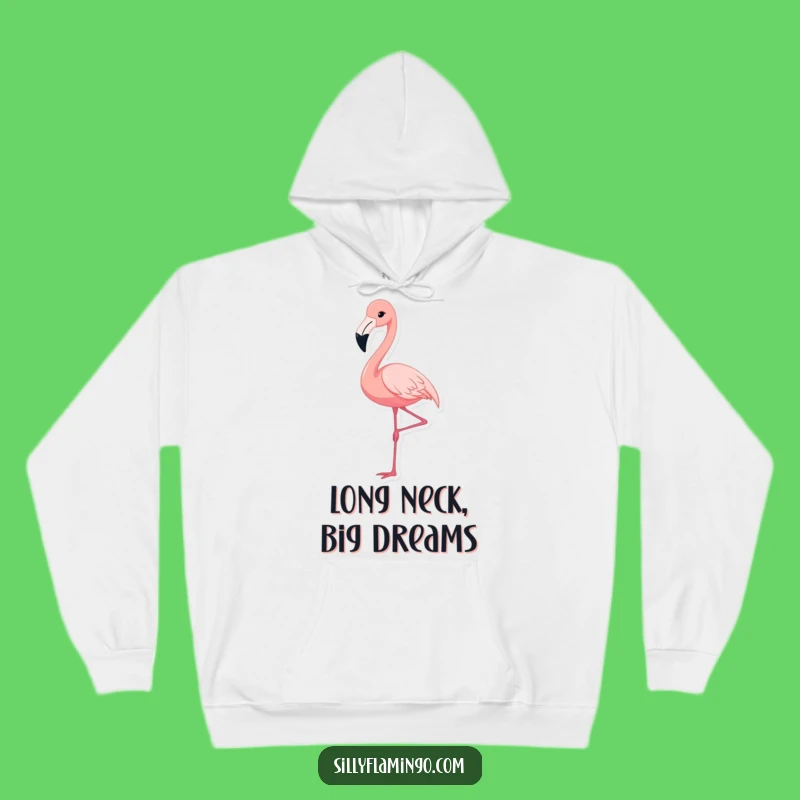 Funny Flamingo Hoodie: Cozy Graceful Pose, Perfect Warm Gift