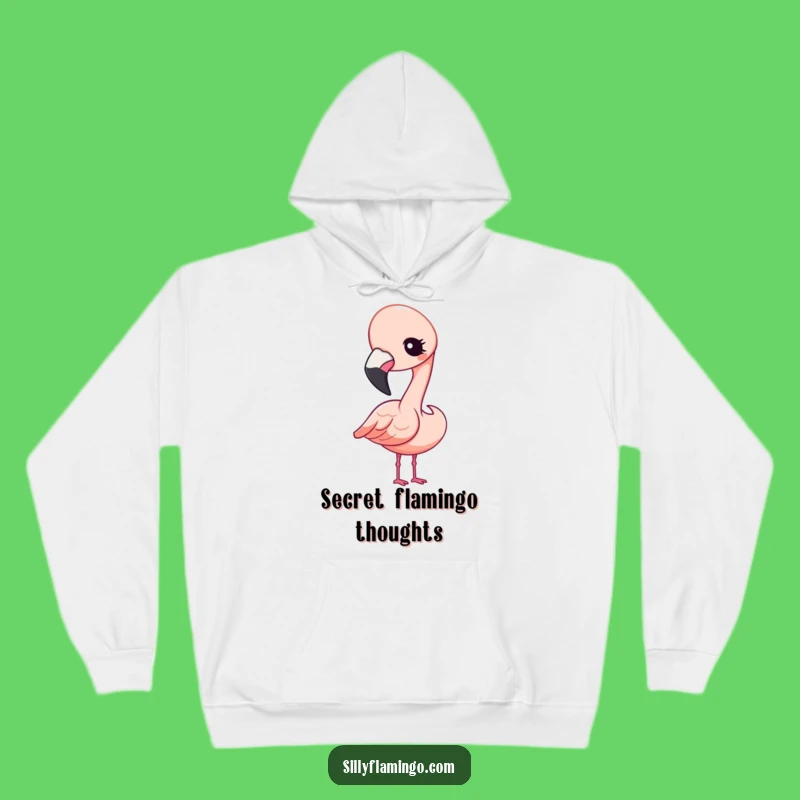 Cozy Funny Kawaii Flamingo Winking Hoodie: Warmth and Whimsy