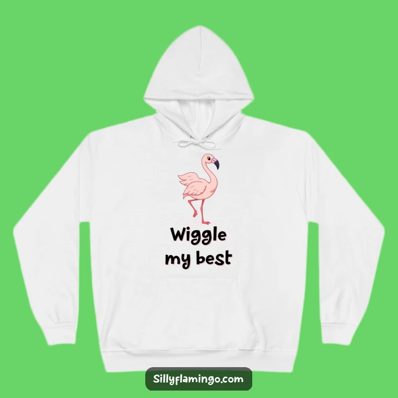 Funny Flamingo Hoodie - Silly Wiggle Dance, Joyful Bird Lover Gift, Cozy Apparel