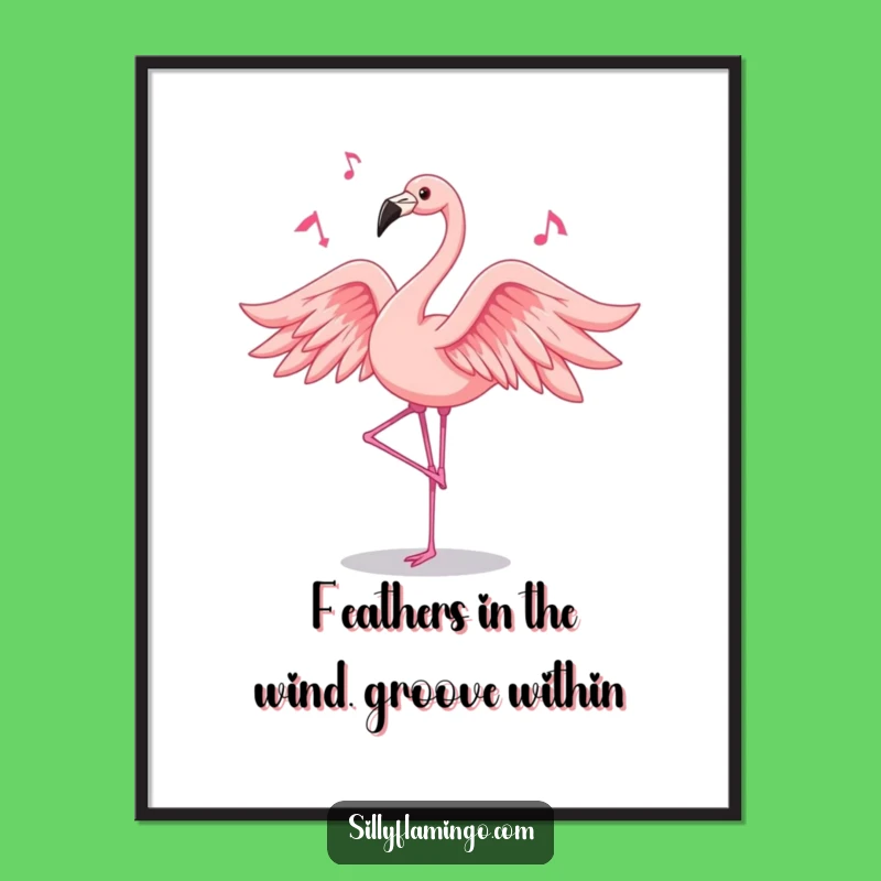 Free Printable Wall Art: Dancing Flamingo! Whimsical Downloadable Decor for a Fun Vibe