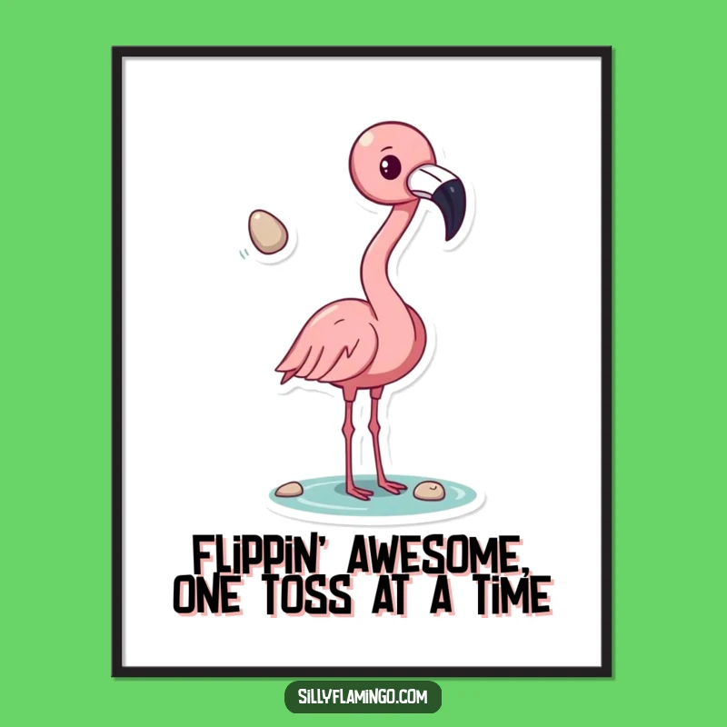 Free Printable Wall Art: Whimsical Flamingo Toss, Playful Decor, Downloadable Art