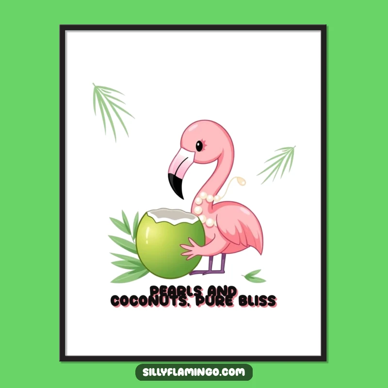 Funny Free Printable Wall Art: Chic Flamingo for Elegant Home Decor Downloadable
