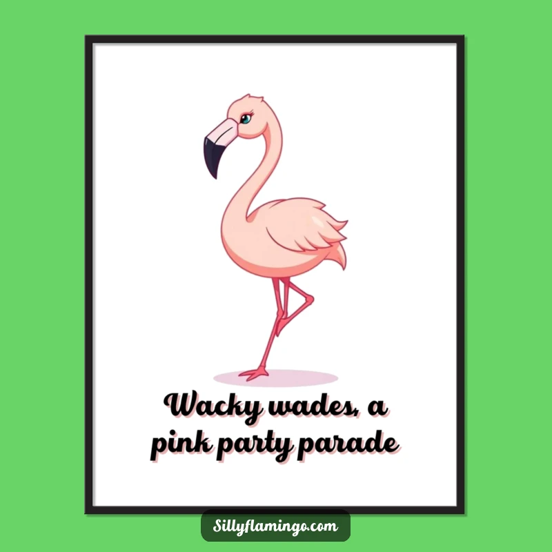 Funny Free Printable Wall Art: Dancing Flamingo Decor for a Whimsical Home