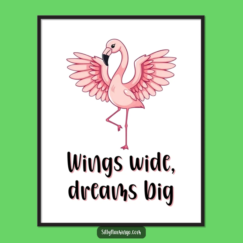 Free Printable Wall Art - Elegant Flamingo in Flight, Stunning Downloadable Decor