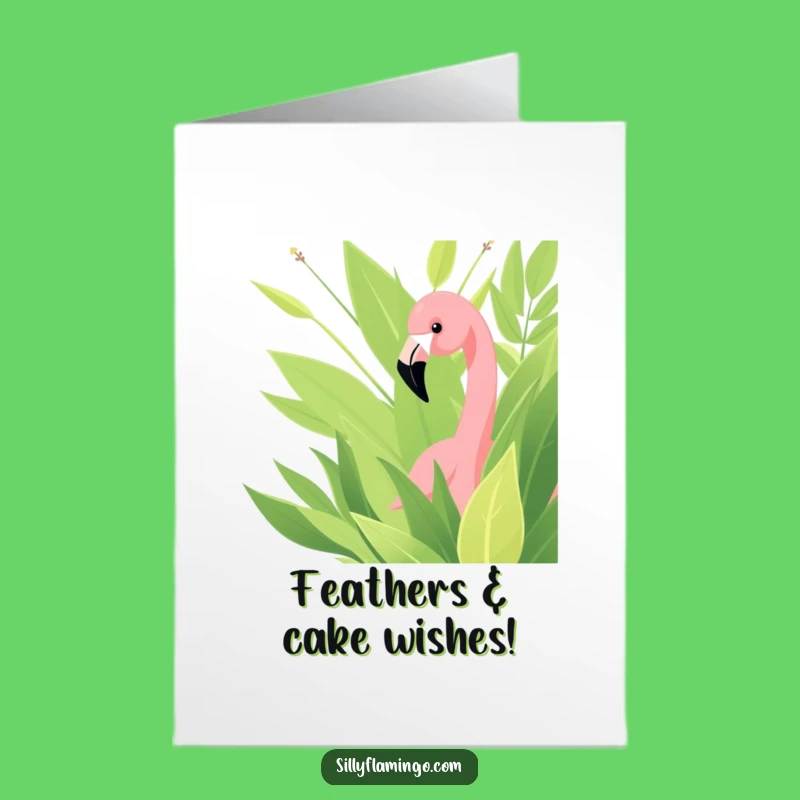 Funny Flamingo Birthday Card: Free Printable Greeting, Peek-a-Boo Fun!