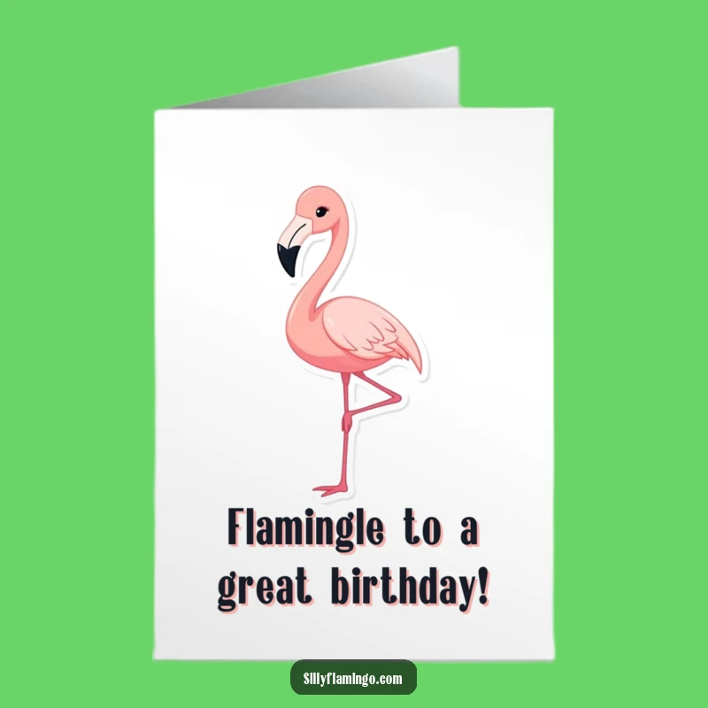 Free Printable Birthday Card Flamingo: Graceful Leg Extension Fun!