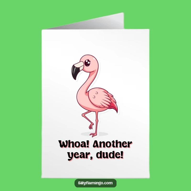 Free Printable Birthday Card: Shocked Flamingo Bobbing Head for a Hilarious, Downloadable Celebration